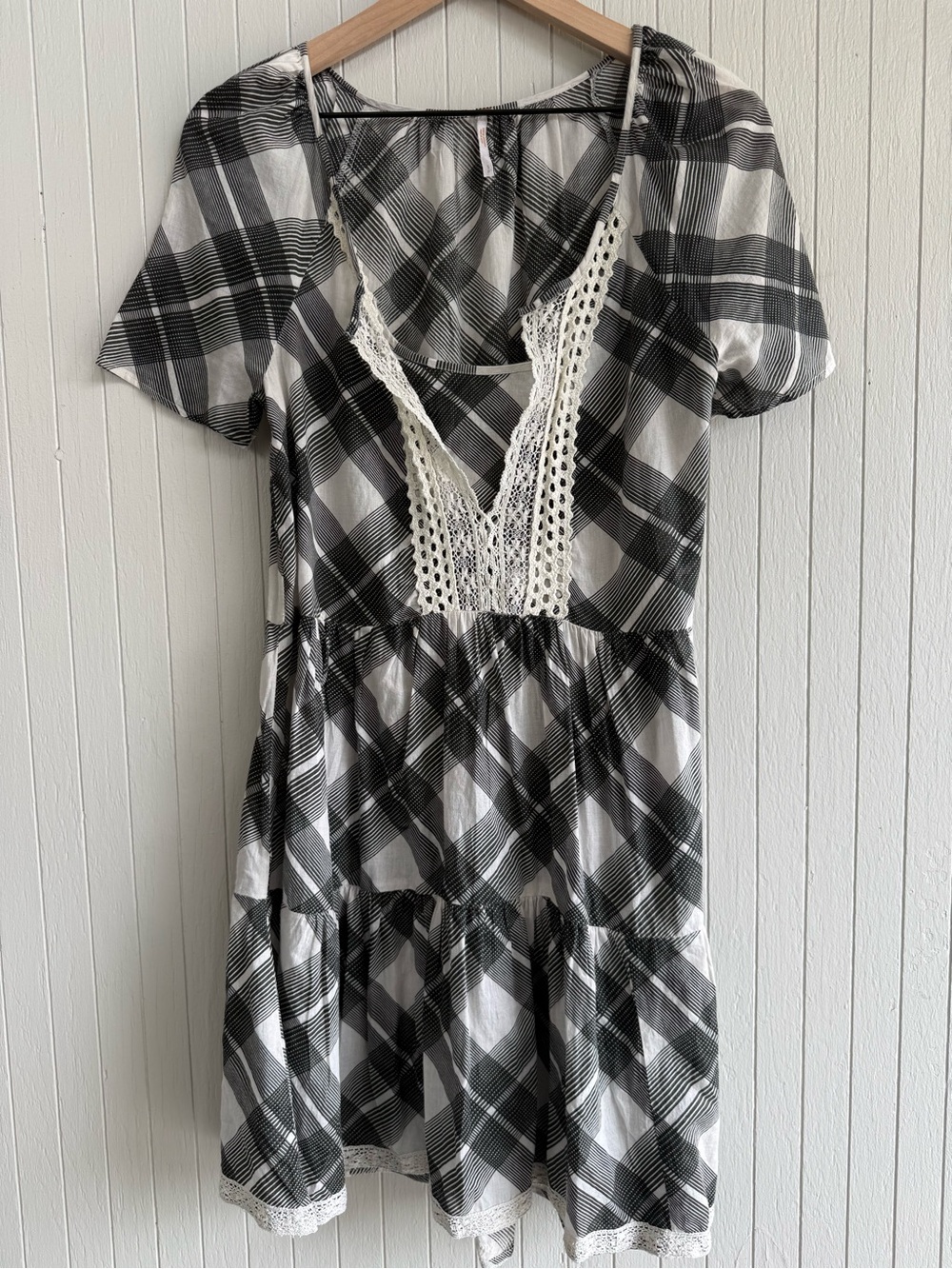 Free People Babydoll Dress with Crochet Detail